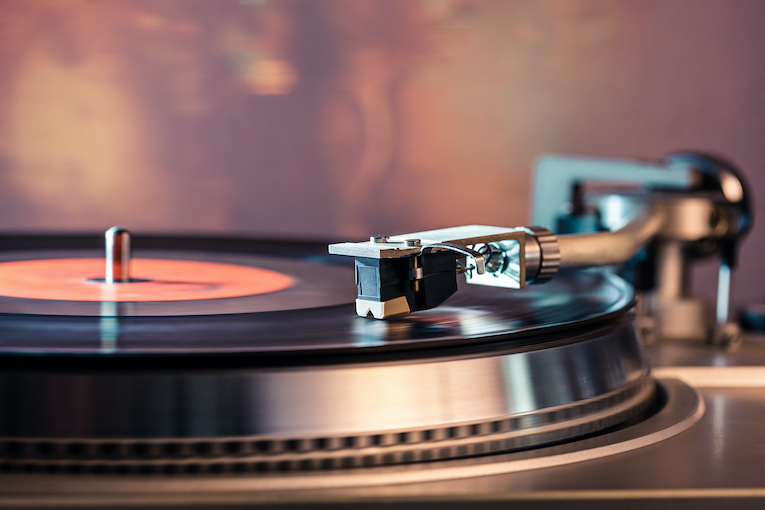 Vinyl record turntable photo