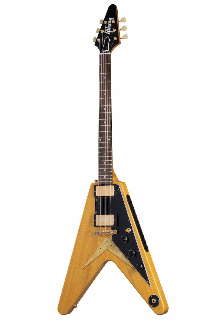 Gibson 1958 Korina Flying V with Black Pickguard photo