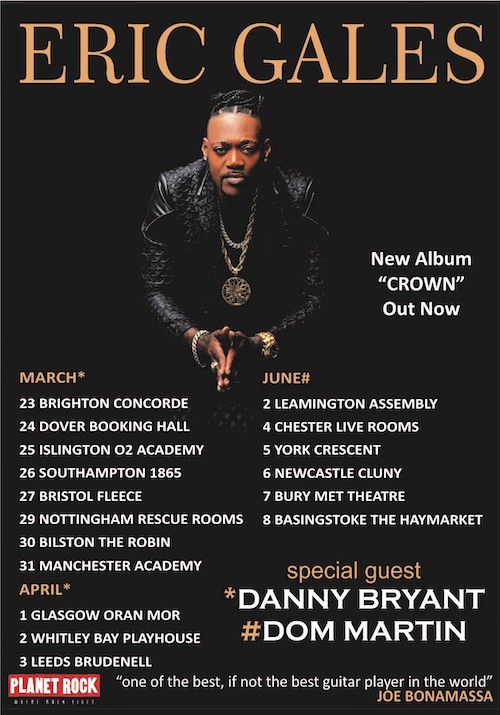 Eric Gales UK Tour poster