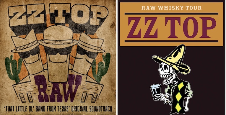 ZZ Top Raw album cover, tour dates image