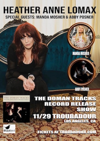 Heather Anne Lomax, show flyer, The Troubadour