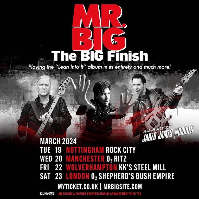 Mr. Big with Jared James Nichols, tour poster