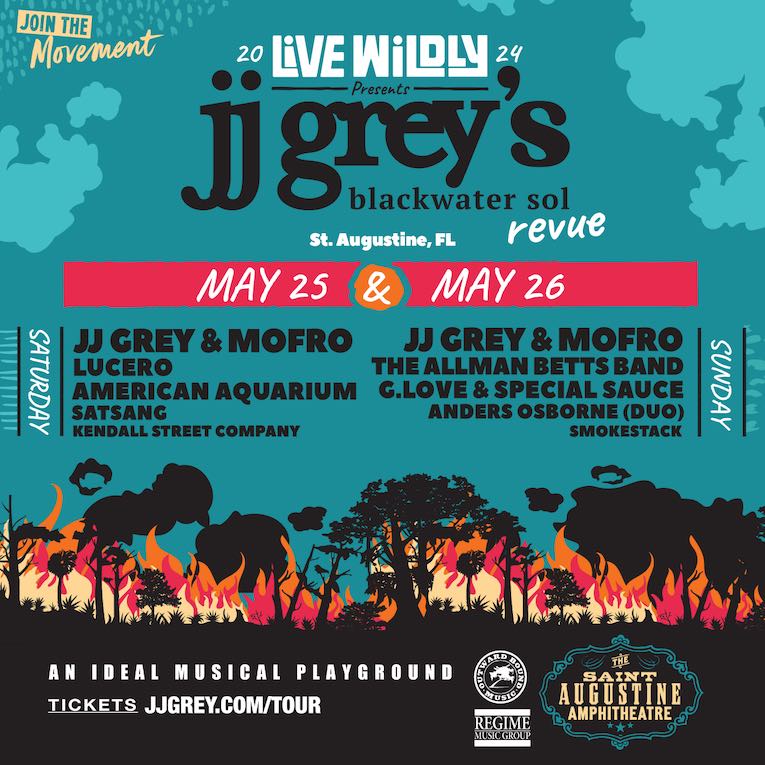 JJ Grey, photo, The Live Wildly Foundation, flyer