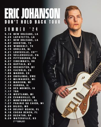 Eric Johanson, Don't Hold Back Tour, tour flyer