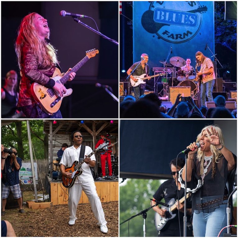 Joanne Shaw Taylor, Duane Betts, Lonnie Shields, Eliza Neals, photo, 27th Annual Briggs Farm Blues Festival