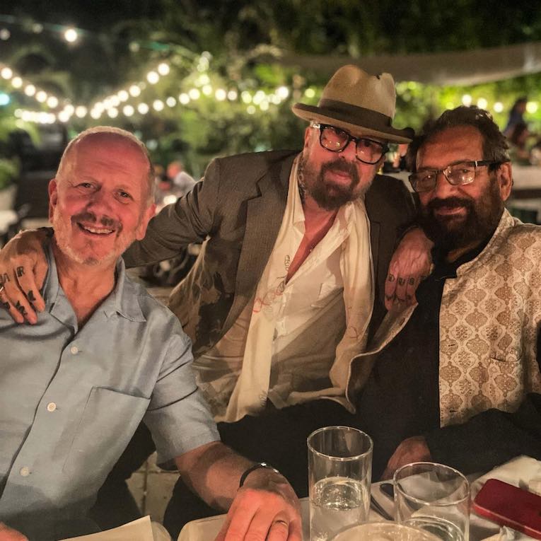 David Parfitt, Dave Stewart and Shekhar Kapur, photo, Ebony McQueen