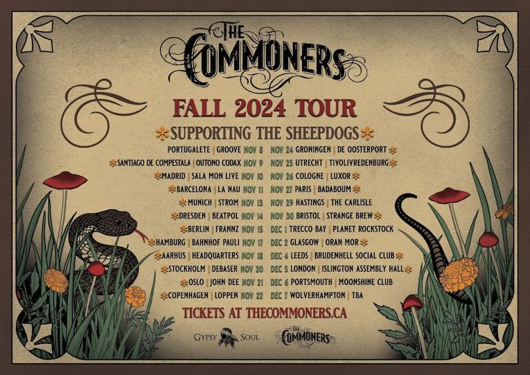 The Commoners, tour flyer 