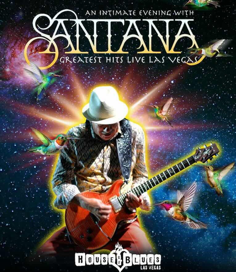 Carlos Santana 2025 Residency Las Vegas flyer, cancellation due to fall 