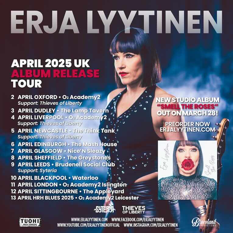 Erja Lyytinen, tour flyer, 'Smell The Roses',