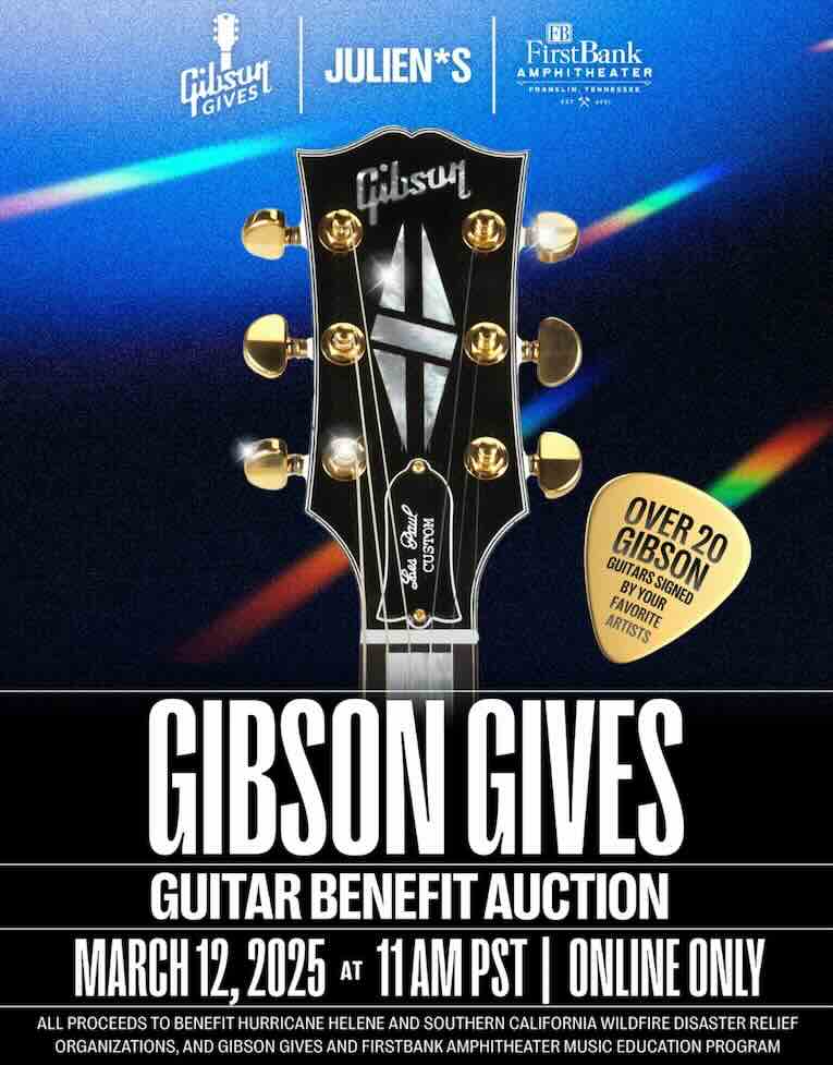 Gibson Gives Guitar Benefit Auction, Strumming With The Stars