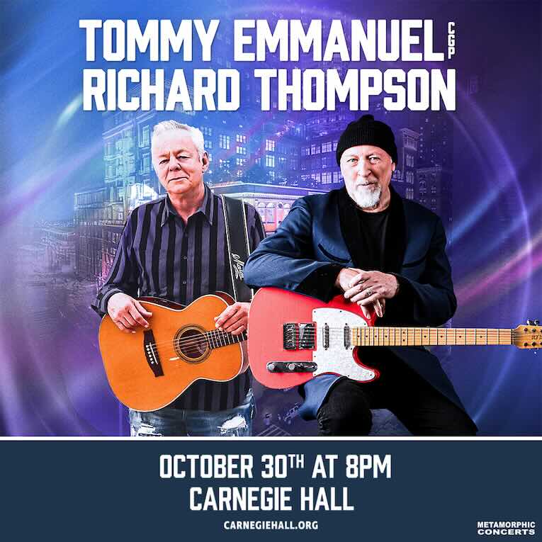 Tommy Emmanuel and Richard Thompson, Carnegie Hall, tour flyer