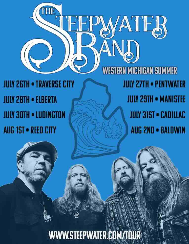 Steepwater Band, tour flyer, 'A Long Time (And No Time At All)'