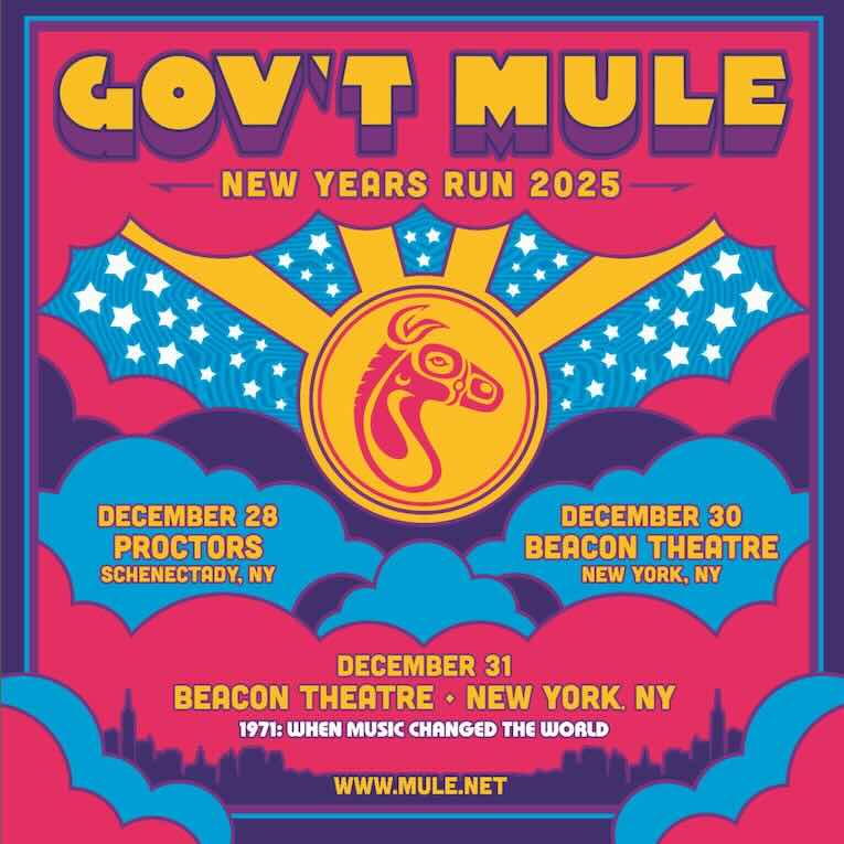 Gov't Mule, New YEar's Run 2025, tour flyer